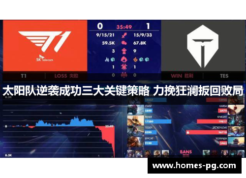 太阳队逆袭成功三大关键策略 力挽狂澜扳回败局